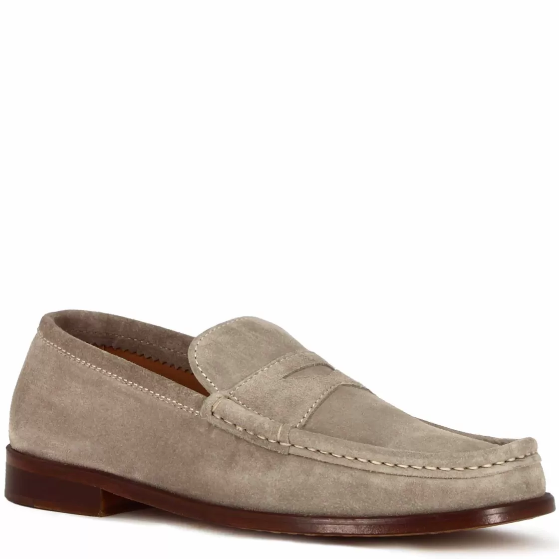 Flash Sale Leonardo Shoes Mocassino Da Uomo In Camoscio Colore Fatto A Mano Grigio