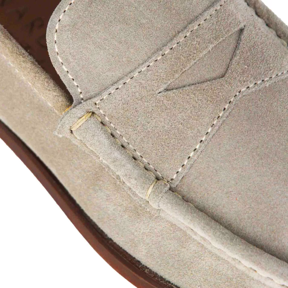 Flash Sale Leonardo Shoes Mocassino Da Uomo In Camoscio Colore Fatto A Mano Grigio