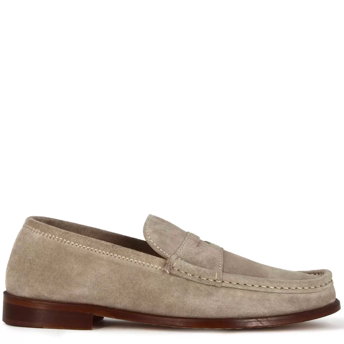 Flash Sale Leonardo Shoes Mocassino Da Uomo In Camoscio Colore Fatto A Mano Grigio