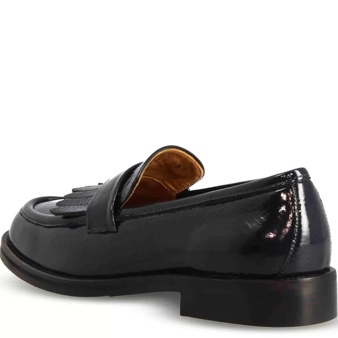 Sale Leonardo Shoes Mocassino Elegante Da Donna In Pelle Lucida Colore Fatti A Mano In Italia Blu