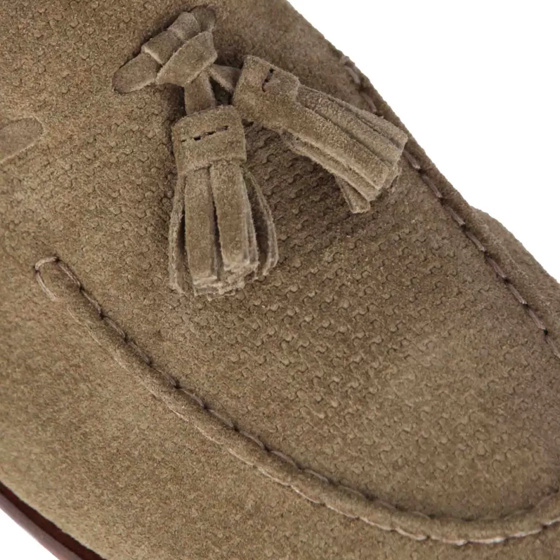 Best Sale Leonardo Shoes Mocassino In Pelle Scamosciata Fatto A Mano Con Nappine Colore Beige