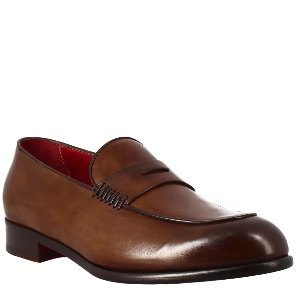 Best Leonardo Shoes Mocassino E Moro Da Uomo In Pelle Fiore Marrone