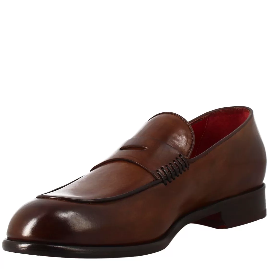 Best Leonardo Shoes Mocassino E Moro Da Uomo In Pelle Fiore Marrone