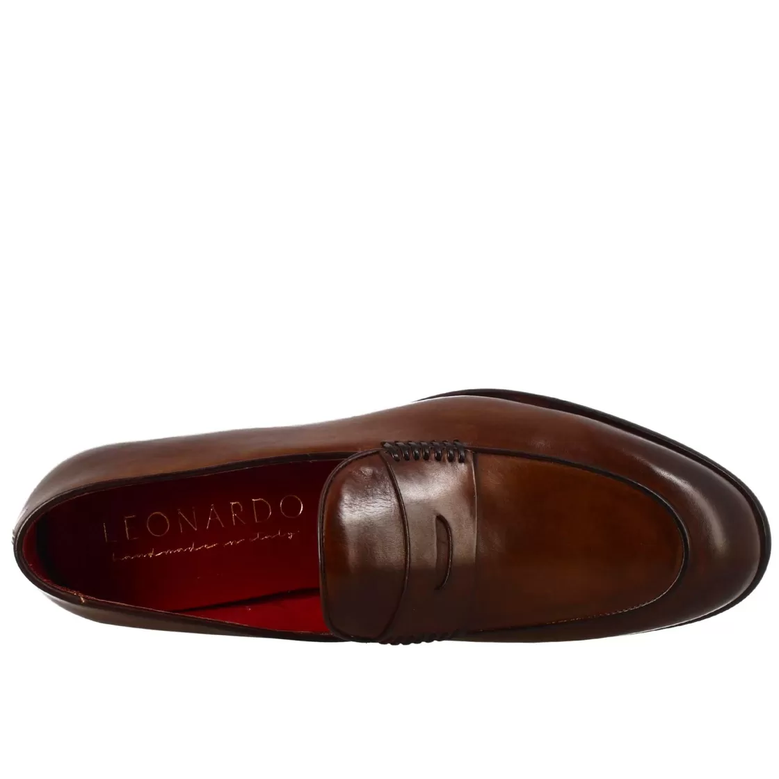Best Leonardo Shoes Mocassino E Moro Da Uomo In Pelle Fiore Marrone