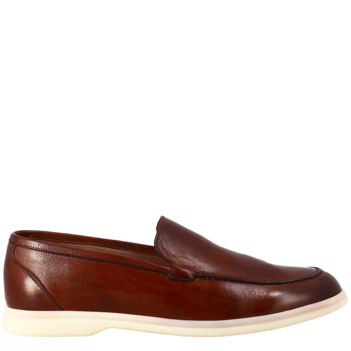 Best Leonardo Shoes Mocassino Sfoderato Elegante Da Uomo In Pelle Fiore Marrone