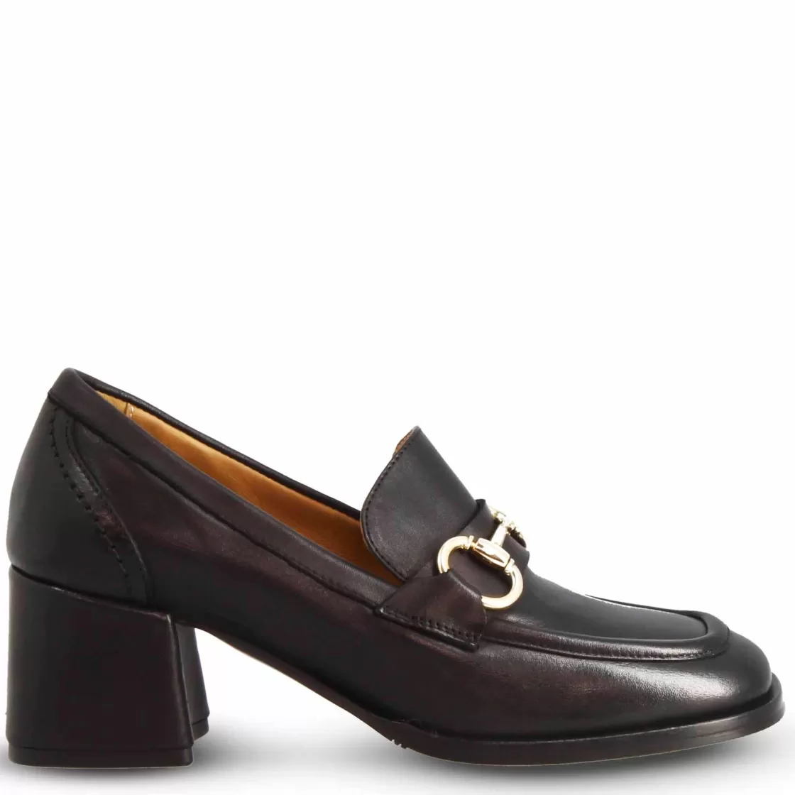 Best Leonardo Shoes Mocassino Tacco Alto Da Donna In Pelle Colore Nero Con Morsetto