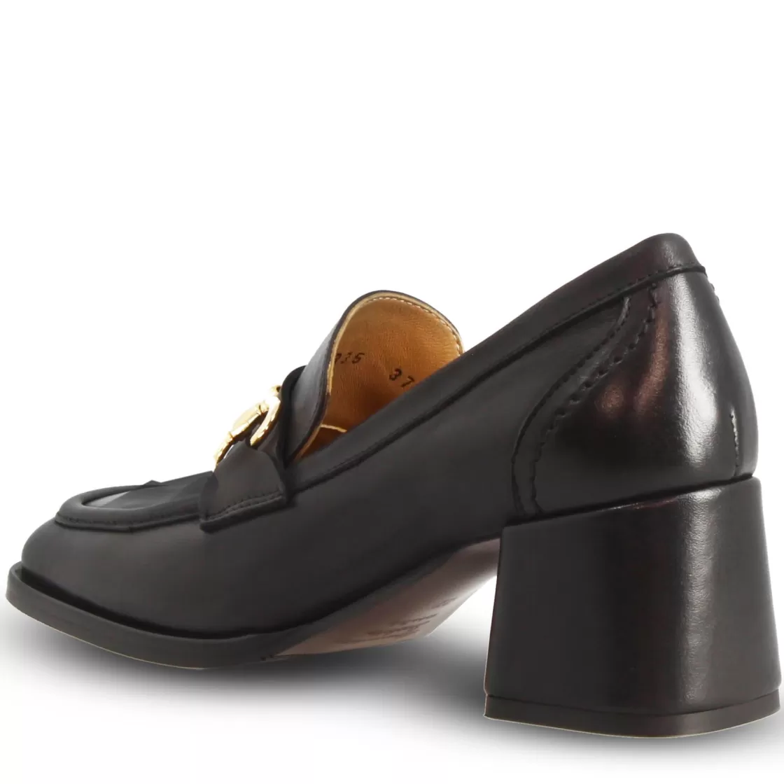 Best Leonardo Shoes Mocassino Tacco Alto Da Donna In Pelle Colore Nero Con Morsetto