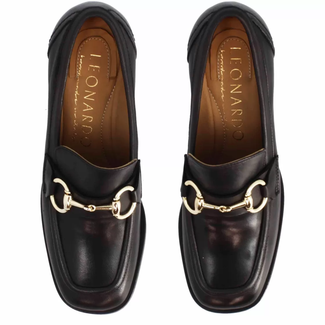 Best Leonardo Shoes Mocassino Tacco Alto Da Donna In Pelle Colore Nero Con Morsetto
