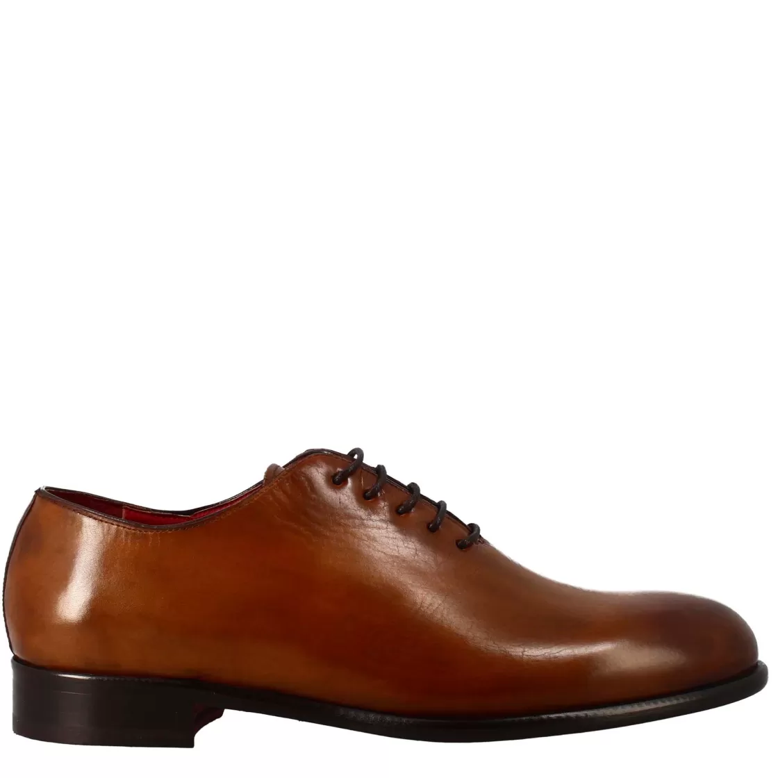 Store Leonardo Shoes Oxford Wholecut Siena Elegante Da Uomo In Pelle Marrone