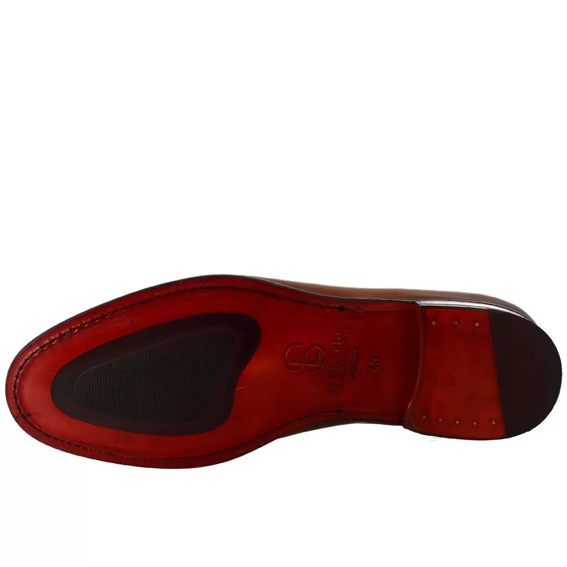 Store Leonardo Shoes Oxford Wholecut Siena Elegante Da Uomo In Pelle Marrone