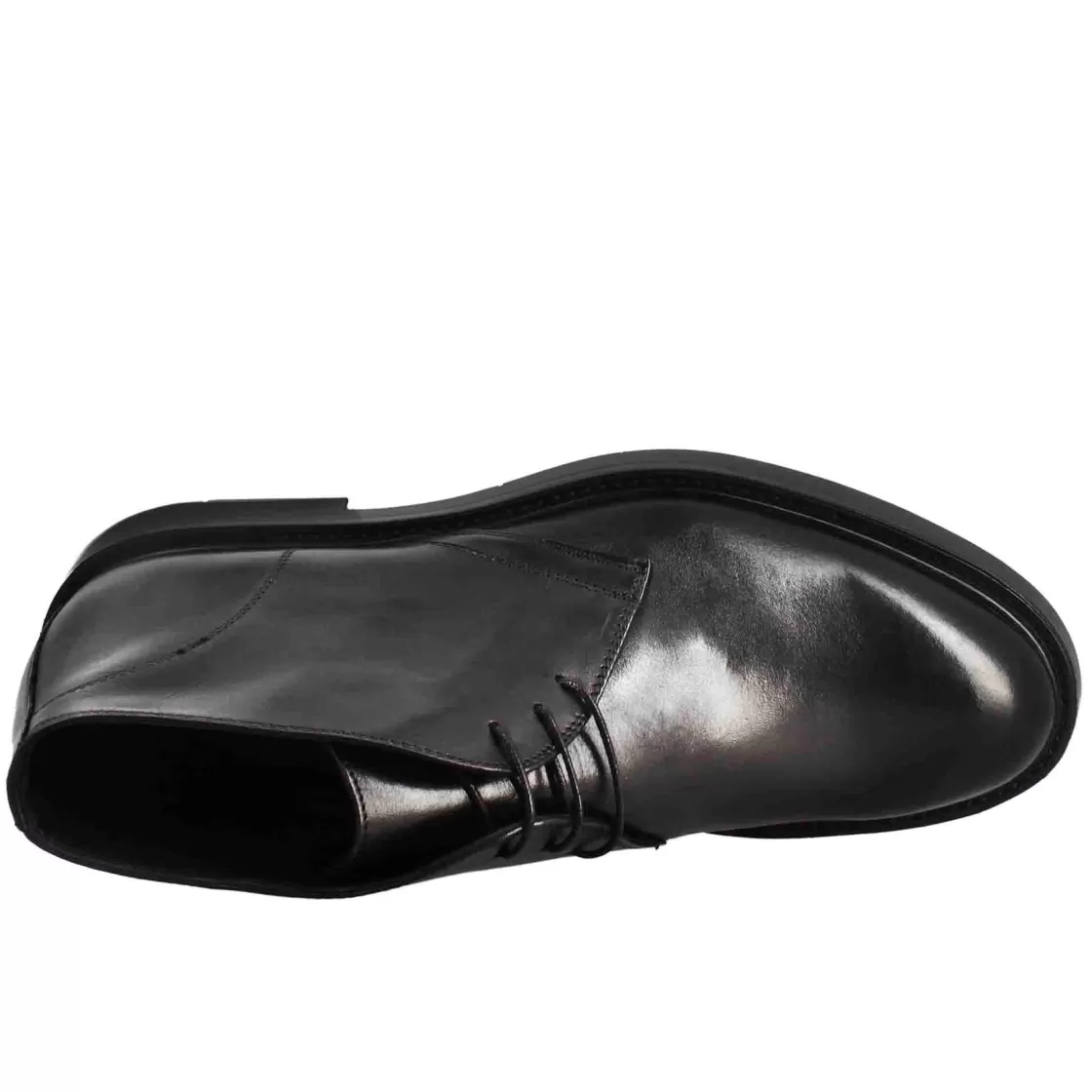 Outlet Leonardo Shoes Polacchino Liscio Da Uomo In Pelle Pieno Fiore Colore Nero