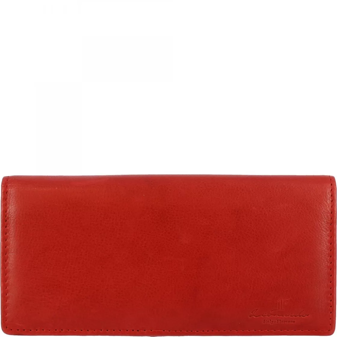 Cheap Leonardo Shoes Portafogli Da Donna Realizzato In Nappa Per Banconote Carte Di Credito In Vari Colori Arancio