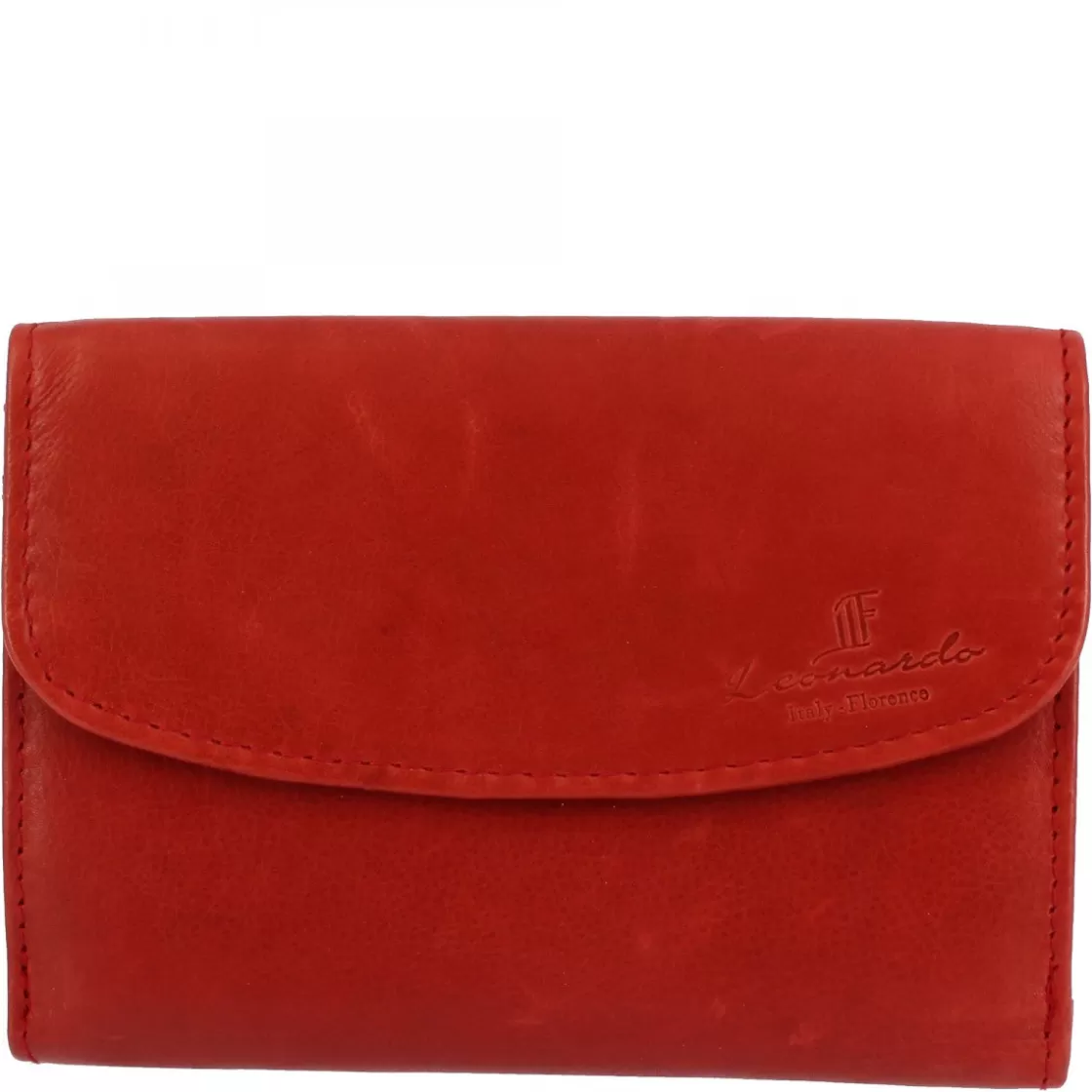 Online Leonardo Shoes Portafoglio Donna Sauvage Pelle Di Vitello Porta Tessere Banconote Con Pattina Arancione