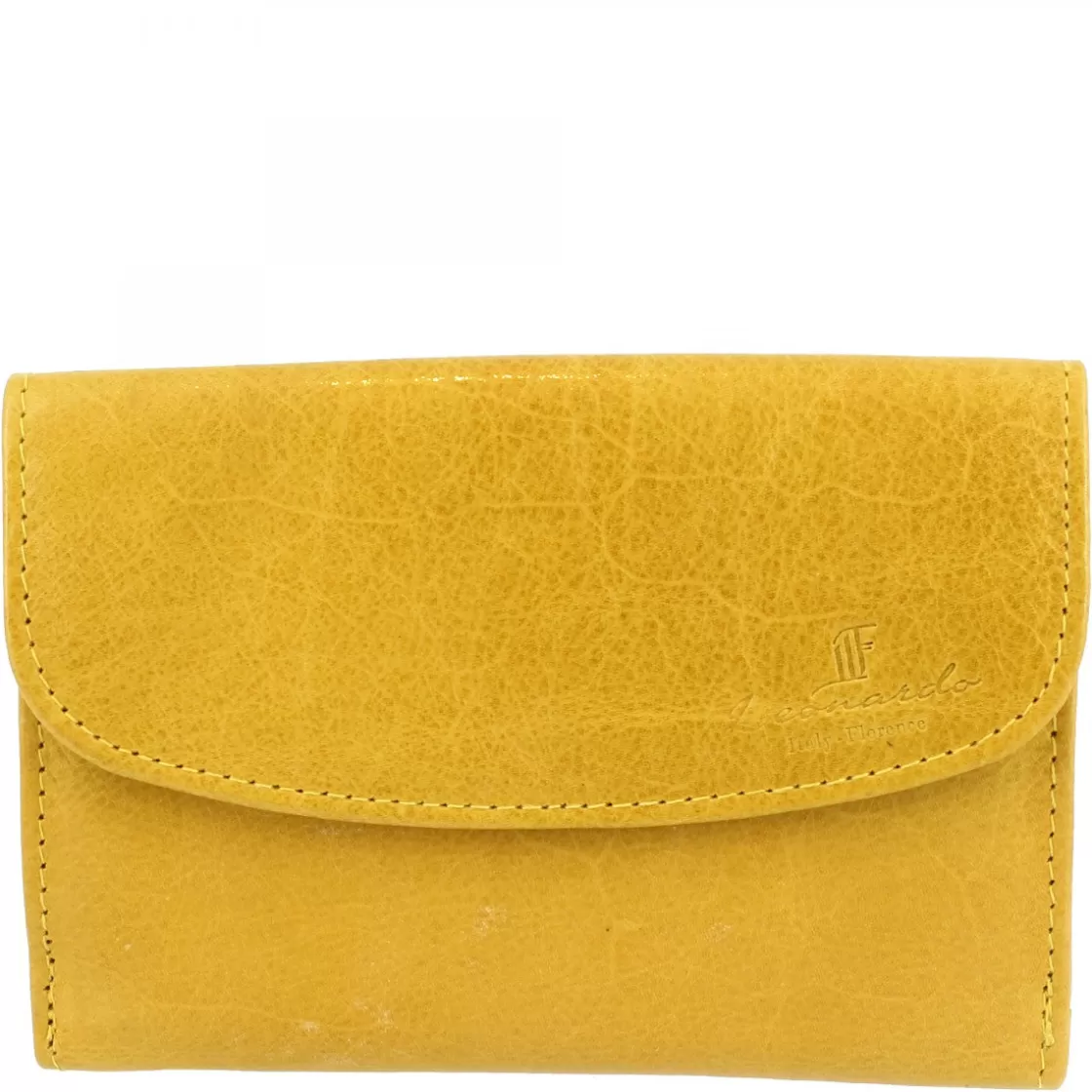 Online Leonardo Shoes Portafoglio Donna Sauvage Pelle Di Vitello Porta Tessere Banconote Con Pattina Arancione