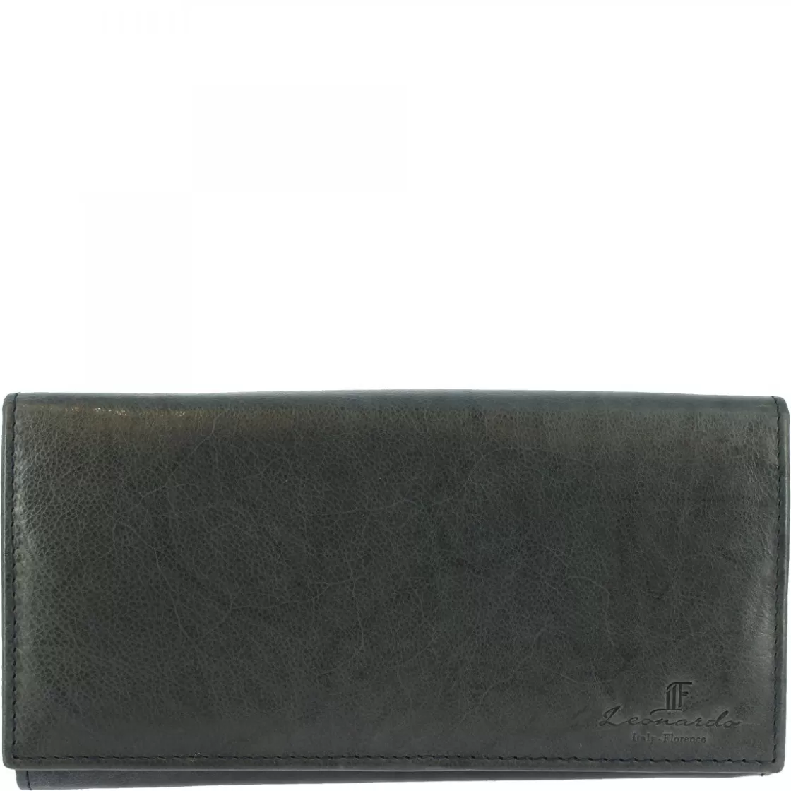 Outlet Leonardo Shoes Portafoglio Donna Sauvage Pelle Di Vitello Fatto A Mano Porta Tessere Tasche Banconote Nero