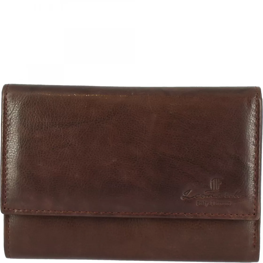 Cheap Leonardo Shoes Portafoglio Donna Sauvage Pelle Di Vitello Porta Tessere Banconote Chiusura Bottone Rosso