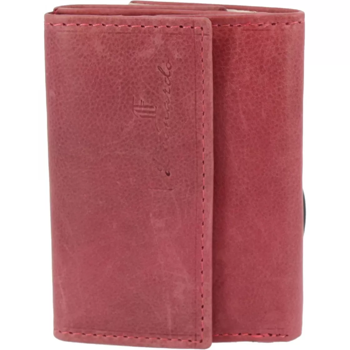 Shop Leonardo Shoes Portafoglio Unisex Sauvage Pelle Di Vitello Fatto A Mano Porta Tessere Banconote Monete Grigio