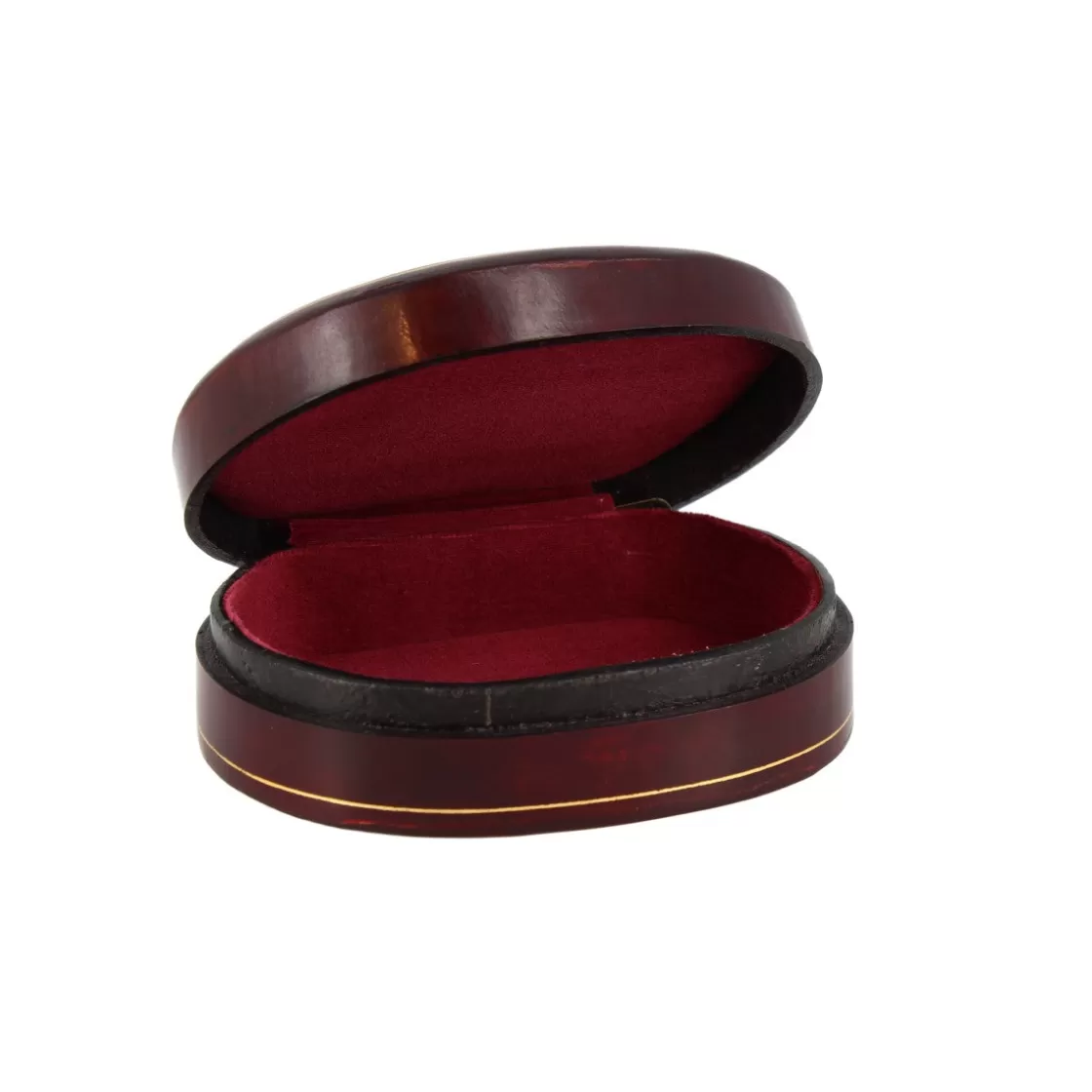 Online Leonardo Shoes Portagioie Ovale Fatto In Cuoio Per Gioielli Disponibile In Vari Colori Bordeaux