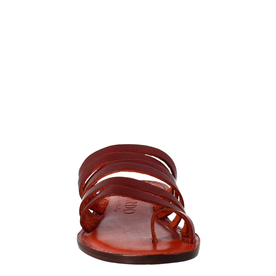 Sale Leonardo Shoes Sandali Celestia Da Donna Stile Romano Antico In Pelle Marrone