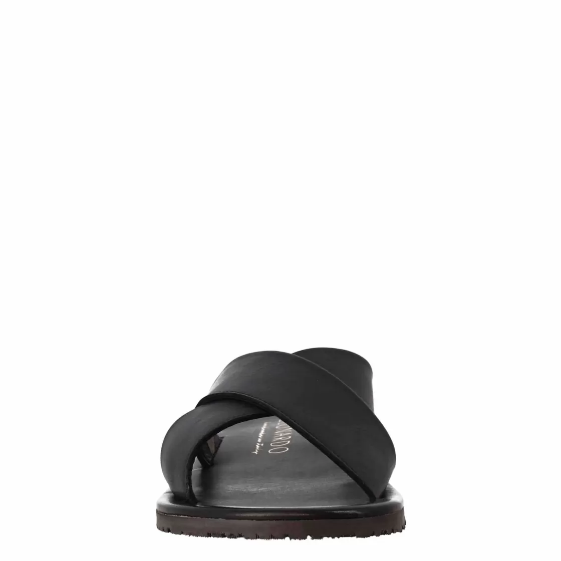 Cheap Leonardo Shoes Sandali Ciabatta Con Fasce Incrociate Da Uomo Fatti A Mano In Pelle Nera Nero