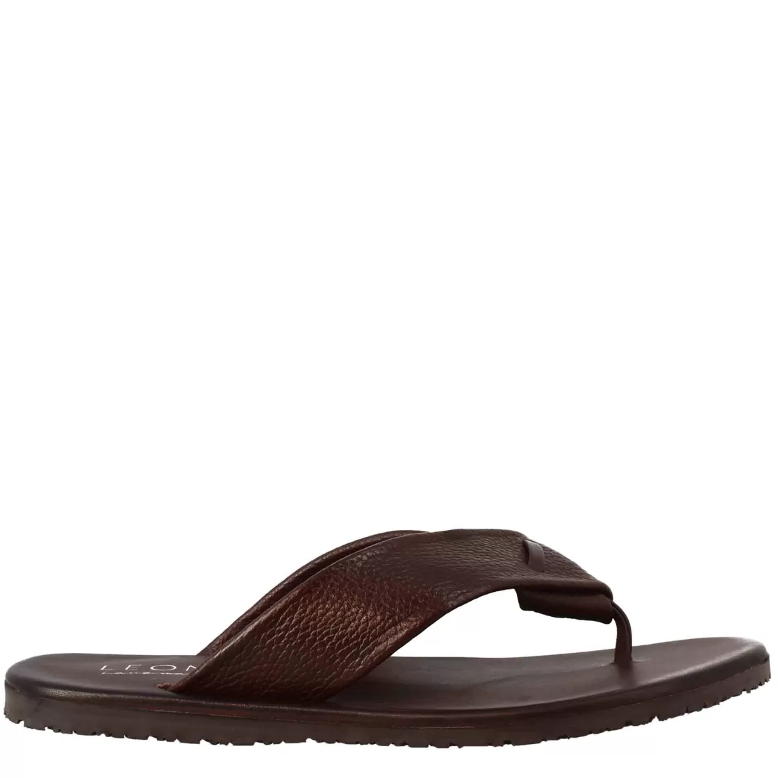 Online Leonardo Shoes Sandali Ciabatta Infradito Da Uomo Fatti A Mano In Pelle Marrone