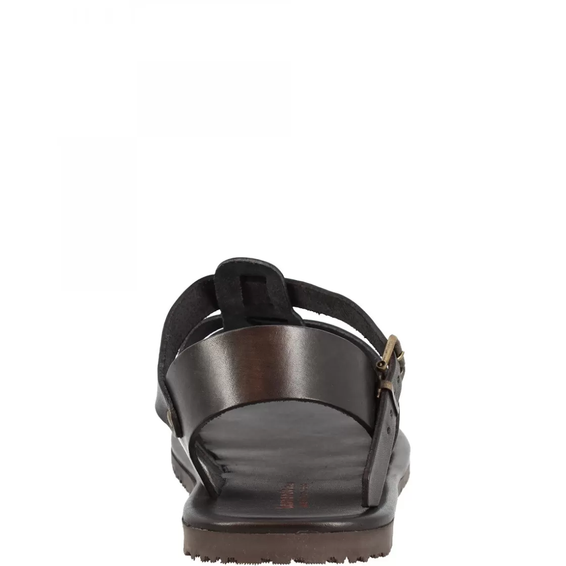 Sale Leonardo Shoes Sandali Da Uomo Con Fasce Fatti A Mano In Pelle Di Vitello Nera Chiusura Con Fibbia Nero