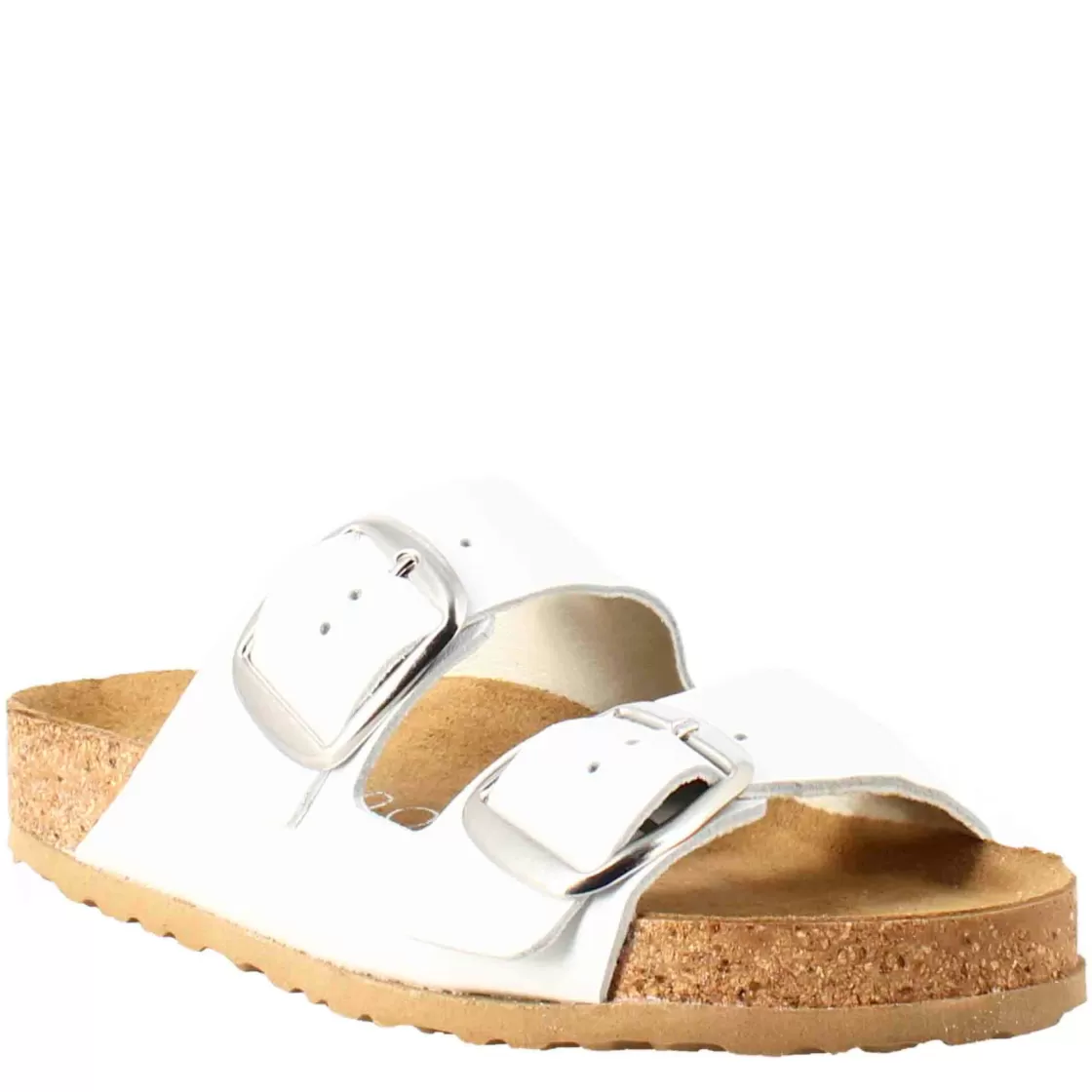 Online Leonardo Shoes Sandali Donna Doppia Fibbia In Pelle Colore Bianco