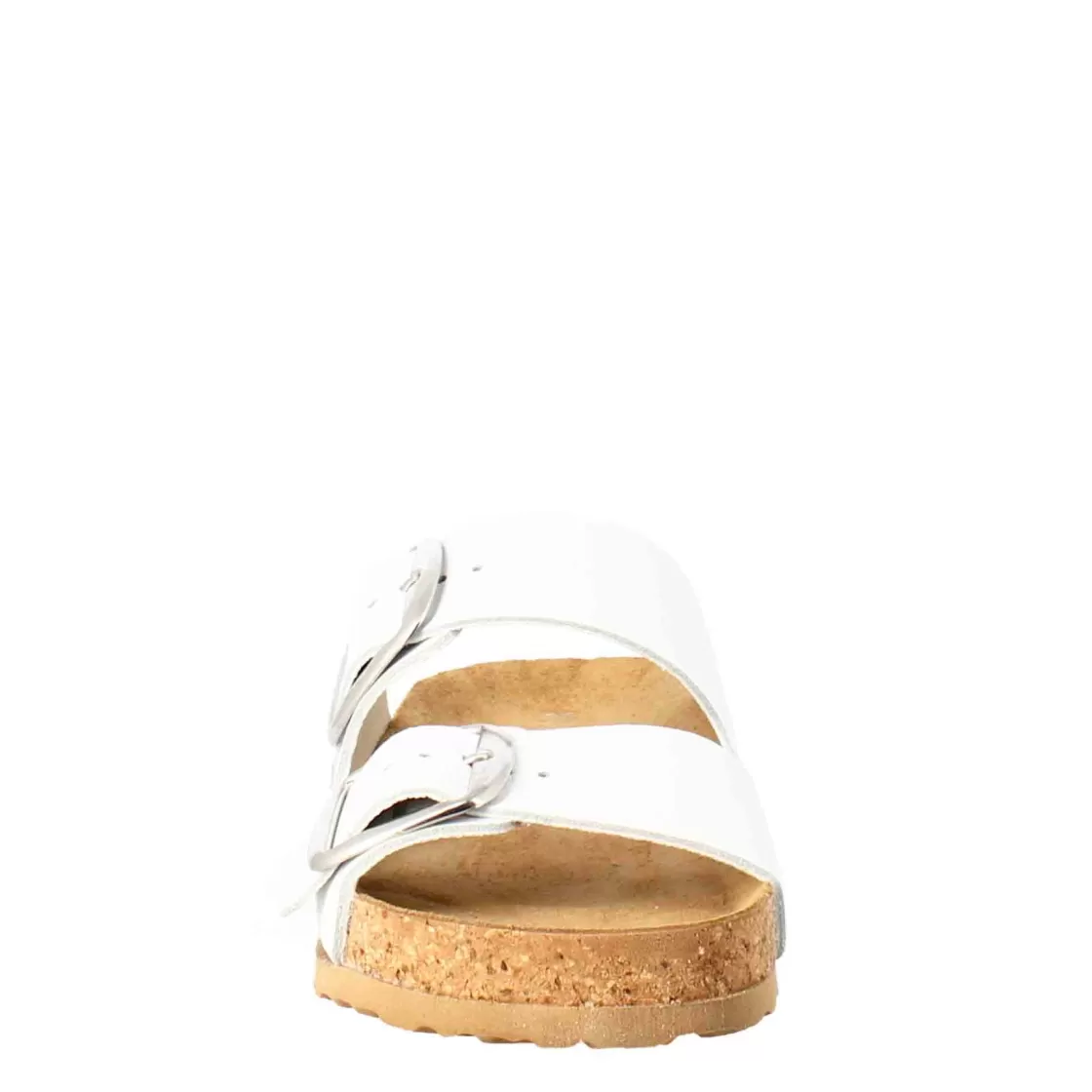 Online Leonardo Shoes Sandali Donna Doppia Fibbia In Pelle Colore Bianco