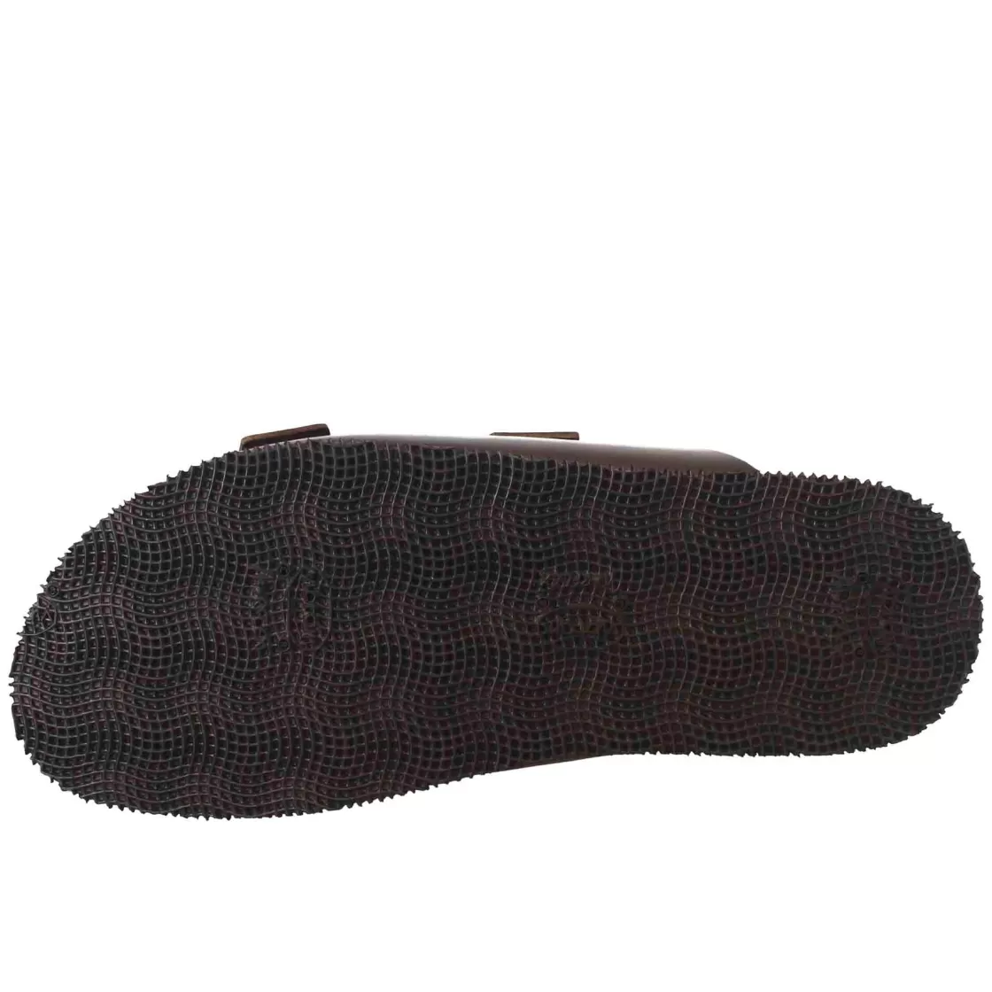 Best Sale Leonardo Shoes Sandali Doppia Fibbia Da Uomo In Pelle Aperti Dietro Marrone Scuro