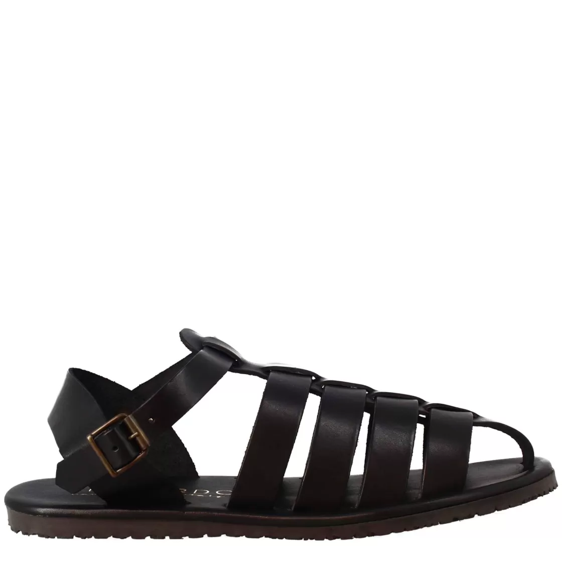New Leonardo Shoes Sandali Francescani Da Uomo Fatti A Mano In Pelle Nera Chiusura Con Fibbia Nero