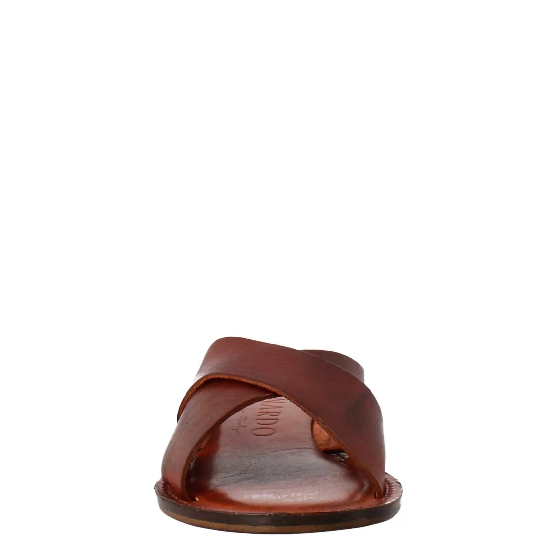 Shop Leonardo Shoes Sandali Incanto Da Donna Stile Romano Antico In Pelle Marrone