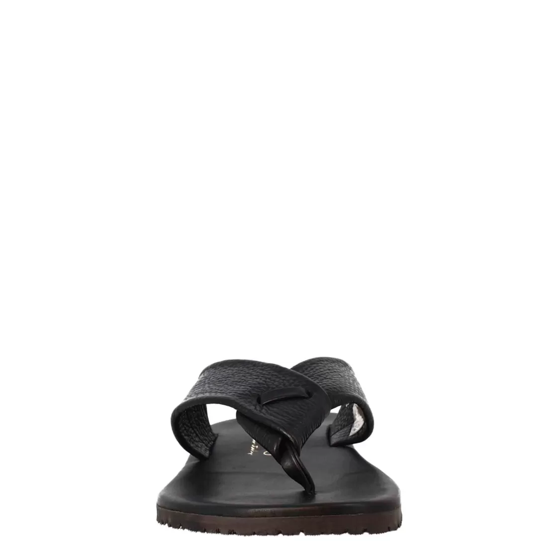 Clearance Leonardo Shoes Sandali Infradito A Ciabatta Da Uomo Fatti A Mano In Pelle Nera Nero