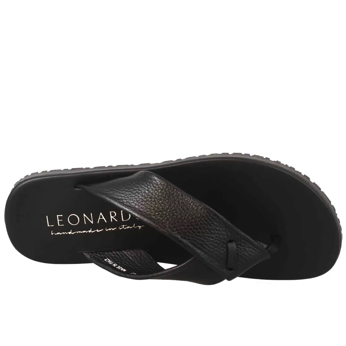 Clearance Leonardo Shoes Sandali Infradito A Ciabatta Da Uomo Fatti A Mano In Pelle Nera Nero