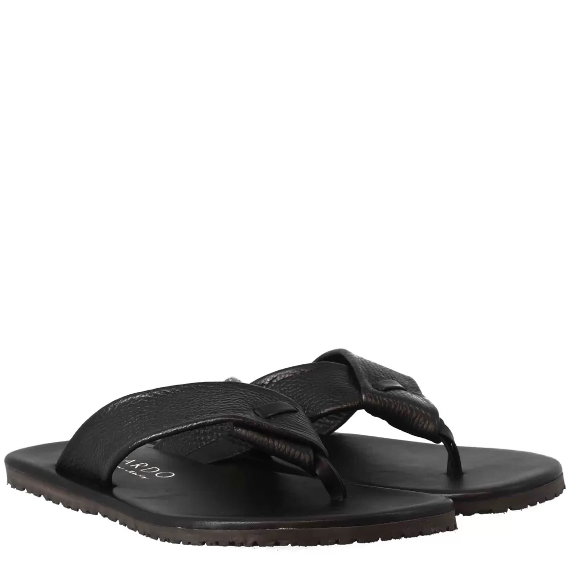 Clearance Leonardo Shoes Sandali Infradito A Ciabatta Da Uomo Fatti A Mano In Pelle Nera Nero