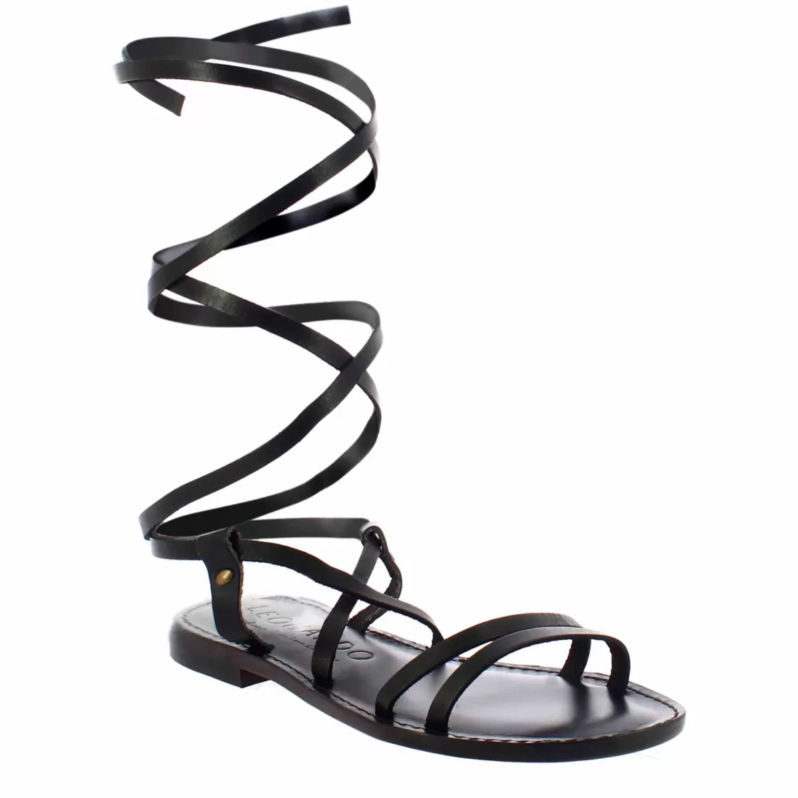 Best Leonardo Shoes Sandali Lumina Da Donna Stile Romano Antico In Pelle Colore Nero