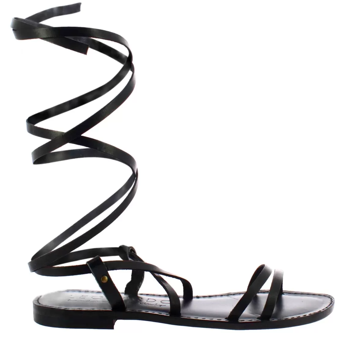 Best Leonardo Shoes Sandali Lumina Da Donna Stile Romano Antico In Pelle Colore Nero
