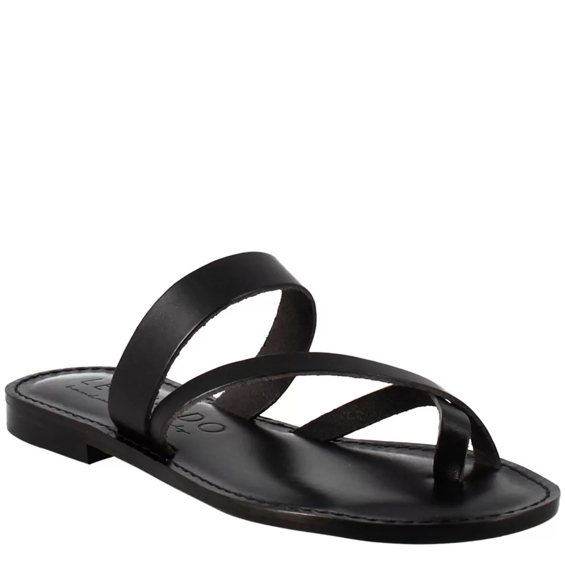 Cheap Leonardo Shoes Sandali Nebula Da Donna Stile Romano Antico In Pelle Nero