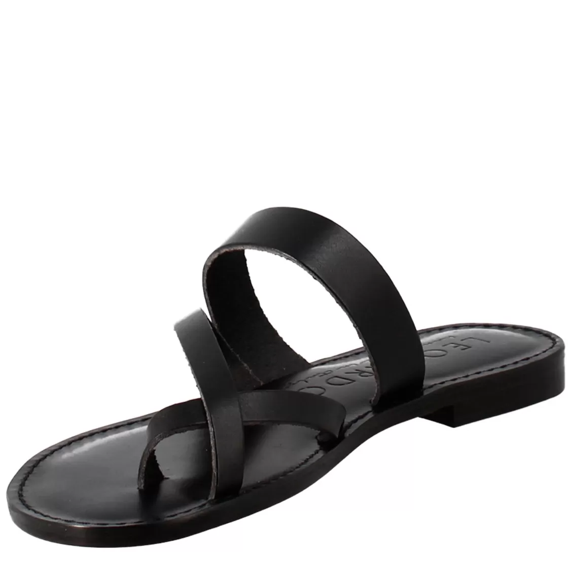 Cheap Leonardo Shoes Sandali Nebula Da Donna Stile Romano Antico In Pelle Nero