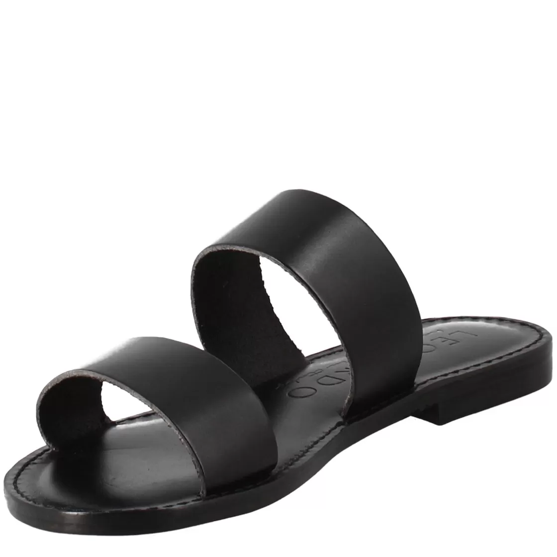 Sale Leonardo Shoes Sandali Nirvana Da Donna Stile Romano Antico In Pelle Colore Nero