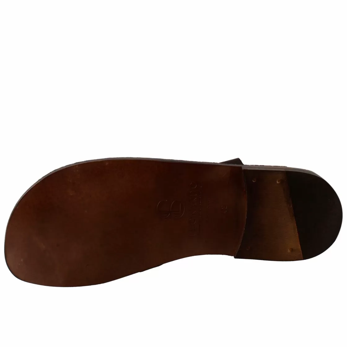 Shop Leonardo Shoes Sandali Rimini Modello Gladiatore Da Uomo In Pelle Color Marrone