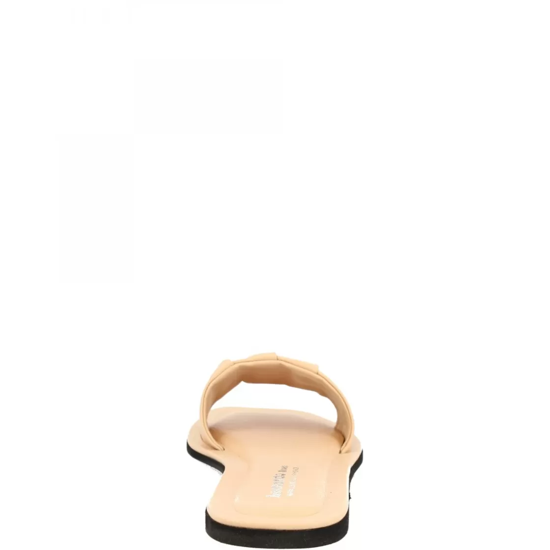 Cheap Leonardo Shoes Sandali Slip-on Fascia Larga Con Pieghe Da Donna Fatti A Mano In Nappa Nude Cipria