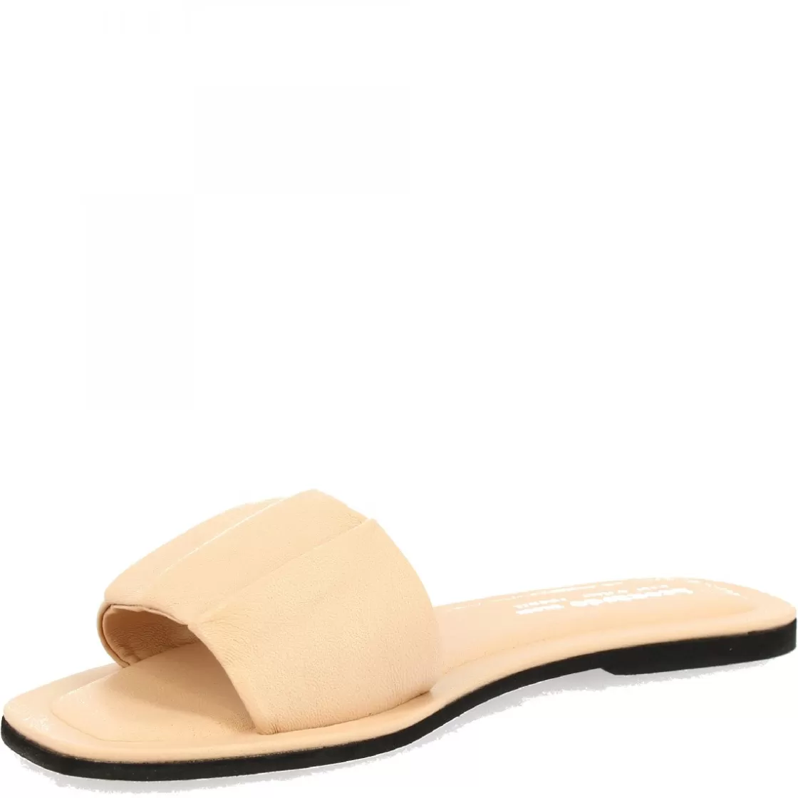 Cheap Leonardo Shoes Sandali Slip-on Fascia Larga Con Pieghe Da Donna Fatti A Mano In Nappa Nude Cipria