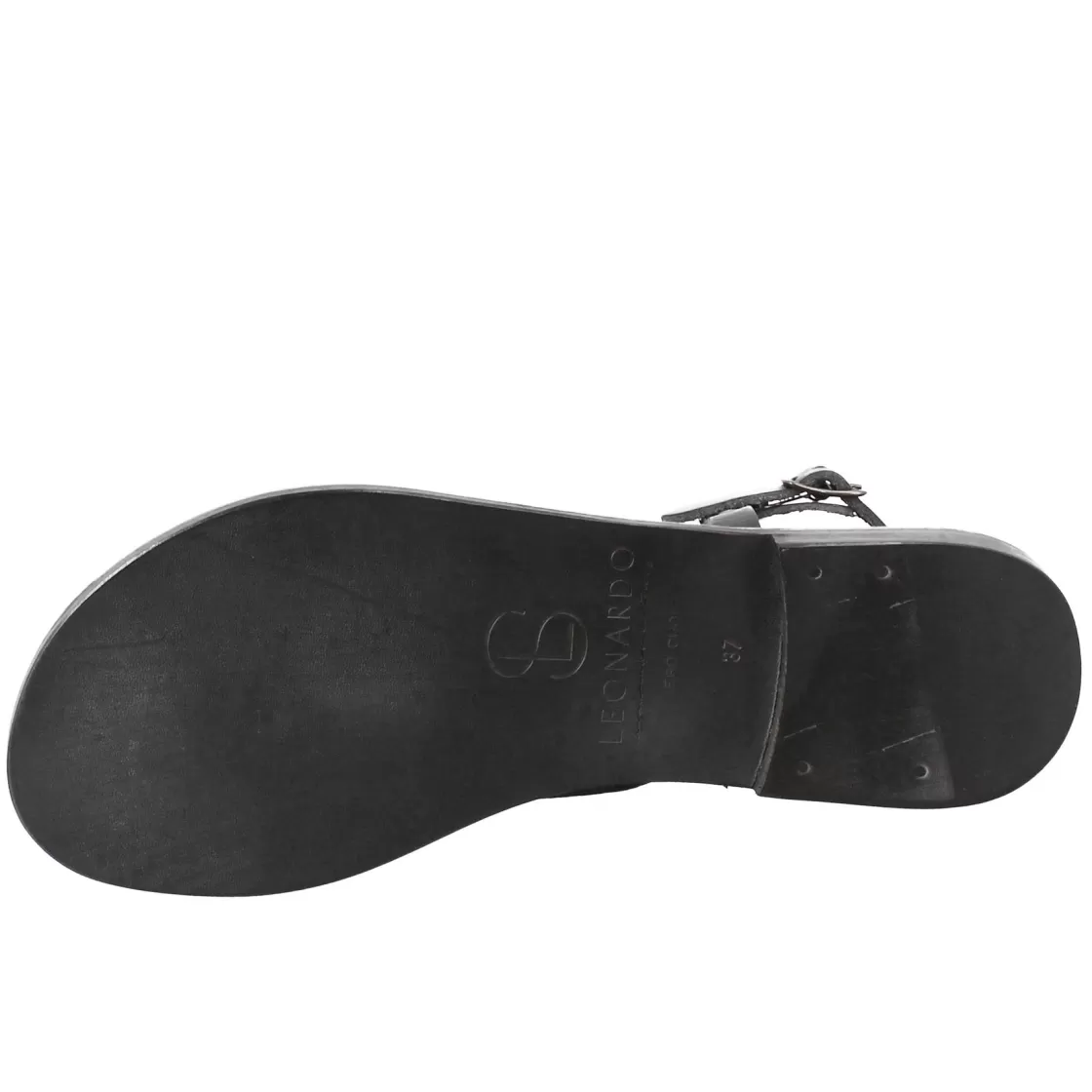 Shop Leonardo Shoes Sandali Solace Da Donna Stile Romano Antico In Pelle Colore Nero
