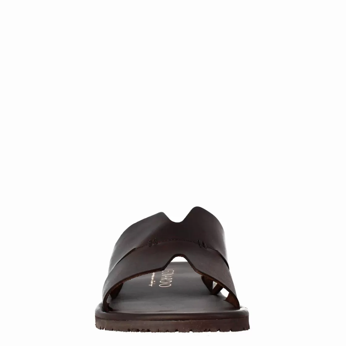 Cheap Leonardo Shoes Sandali Uomo A H In Pelle Colore Marrone Scuro