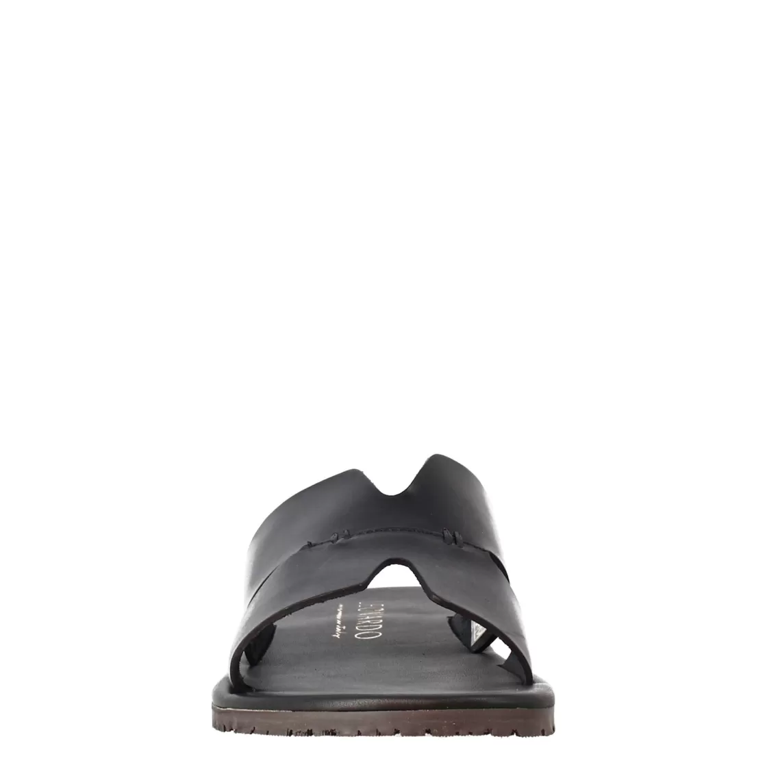 Outlet Leonardo Shoes Sandali Uomo A H In Pelle Colore Nero