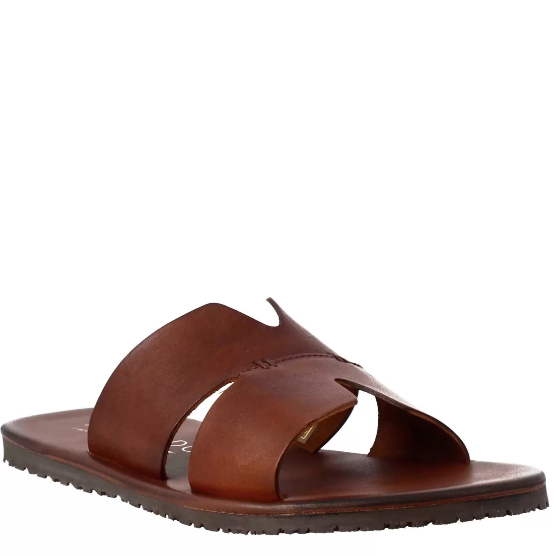 Discount Leonardo Shoes Sandali Uomo A H In Pelle Colore Marrone Marrone Chiaro