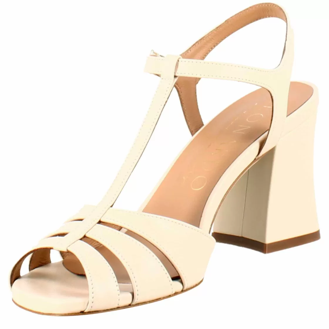 Best Sale Leonardo Shoes Sandalo A Gabbia Da Donna In Pelle Colore Cipria