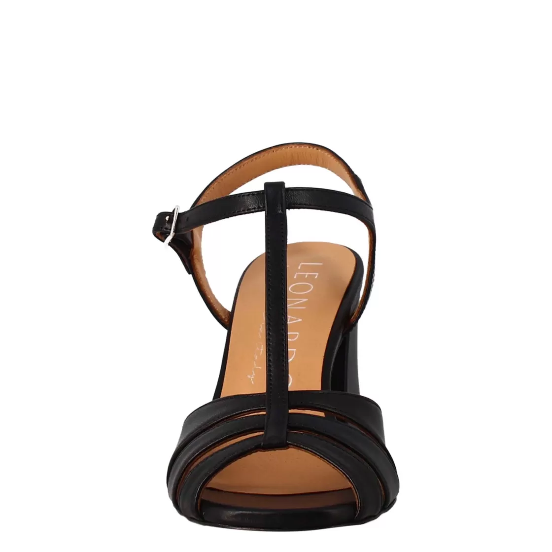Sale Leonardo Shoes Sandalo A Gabbia Da Donna In Pelle Colore Nero