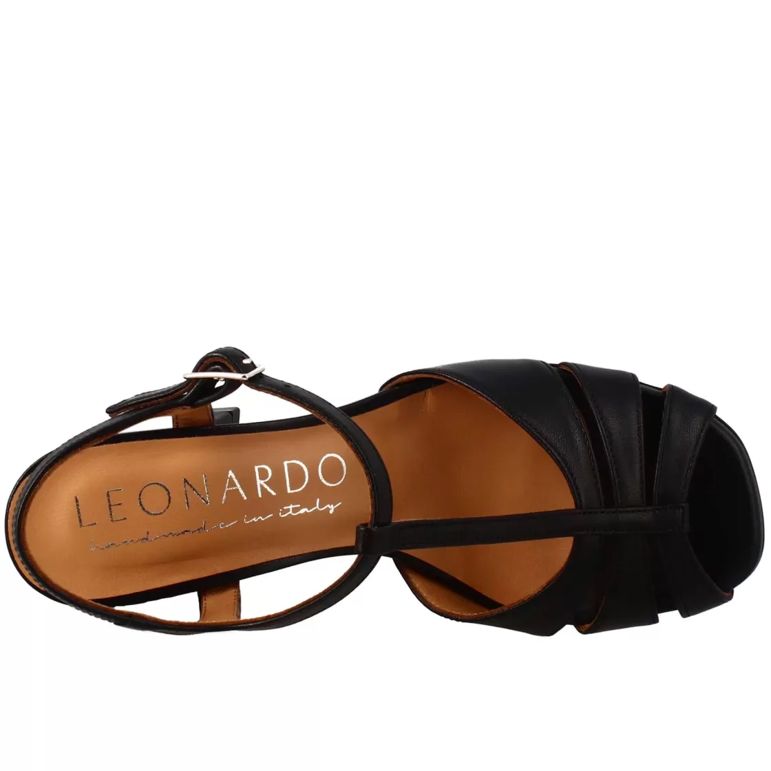 Sale Leonardo Shoes Sandalo A Gabbia Da Donna In Pelle Colore Nero