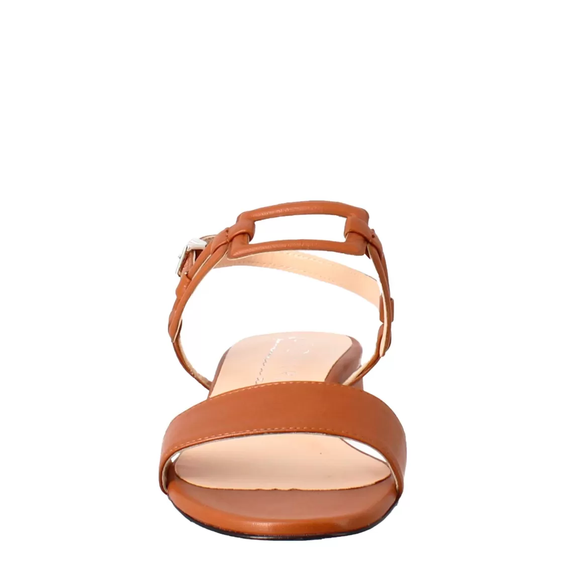 Best Leonardo Shoes Sandalo Aperto Da Donna Con Tacco Basso In Pelle Colore Marrone